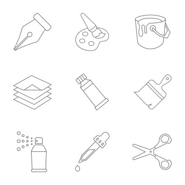 Sanat anahat vektör simgeler