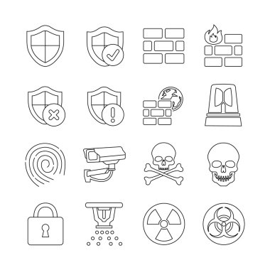 Güvenlik vektör simgeler özetliyor