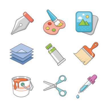 Boya gibi sanat vektör simgeleri