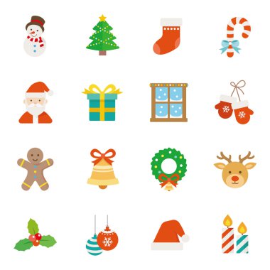 Noel renkli vektör simgeleri