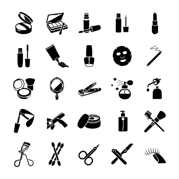 Schoonheidsproducten vector pictogrammen — Stockvector