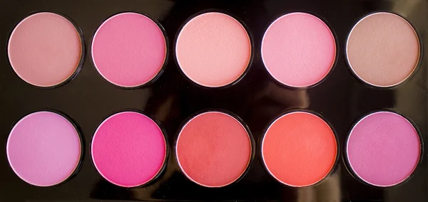 Conjunto de blush colorido. Cosméticos profissionais . Imagens De Bancos De Imagens