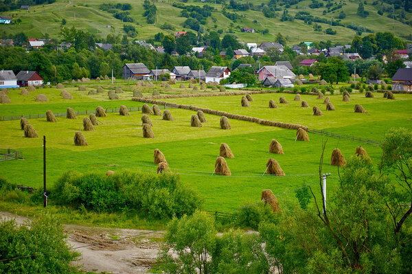 Carpathian haystacks