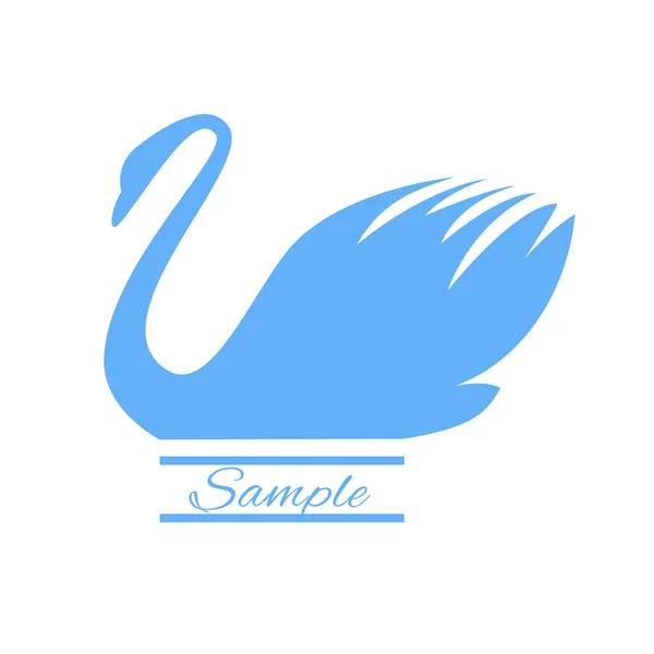 L'image d'un cygne sur fond blanc. Logo . — Image vectorielle