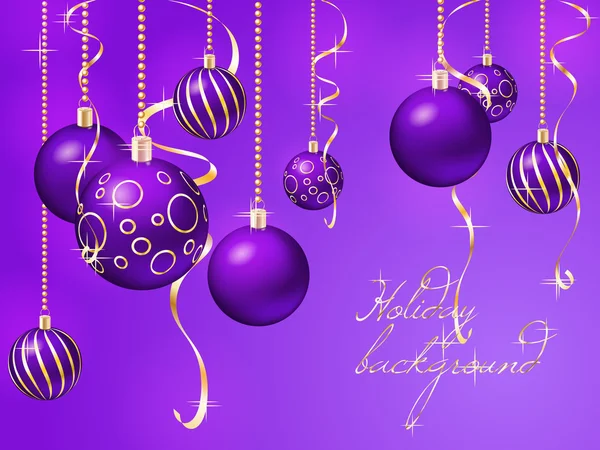 Jul bakgrund med jul bollar — Stock vektor