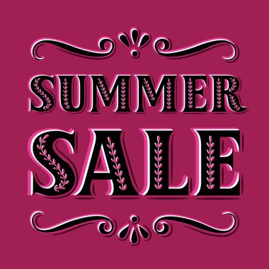 Yaz. Satılık. Mektup. Sesli harfler. El yapımı yazması. Vektör.