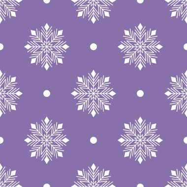 Kusursuz desen. Mavi arka planda beyaz kar taneleri. Yeni Yıl.