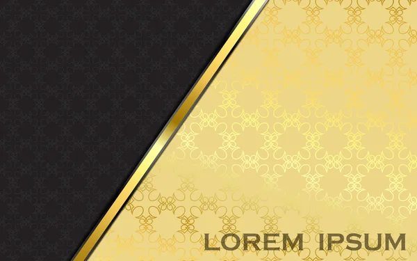 Altın ve siyah arka plan üzerinde bir desen ile banner