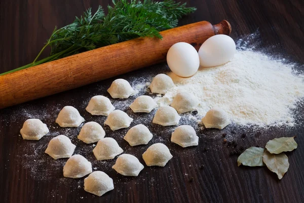 Knoedels op tafel — Stockfoto