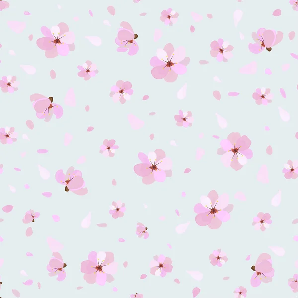 シームレス パターンの花びらを持つ花 — ストックベクタ