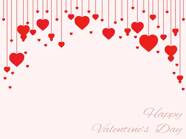 Fondo de corazones en los filamentos Día de San Valentín — Archivo Imágenes Vectoriales