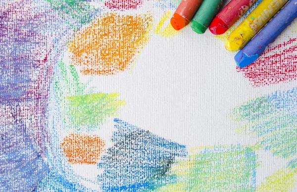 Texture grunge di tratti pastello. Crayons sfondo grunge astratto. Elemento di design della cornice. Elementi di design matita . — Foto Stock