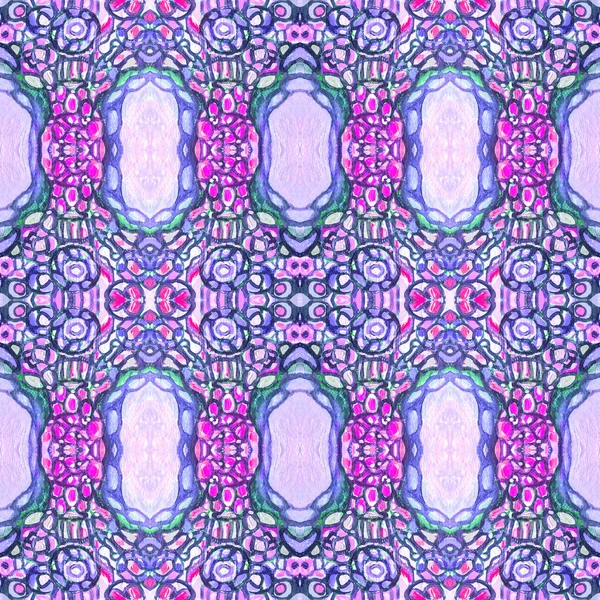 Kaleidoscopisch Abstract Tribaal Naadloos Patroon Moderne Stijlvolle Textuur Herhaling Van — Stockfoto