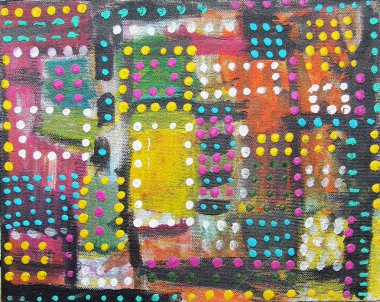 Abstract painting. Patterned background.