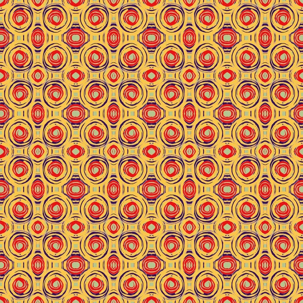 Seamless colorful ethnic pattern. Hand drawing watercolor circles. Art seamless pattern background with watercolor rings. Unusual shapes. Fabric design. Can used for wallpaper, wrapping paper or cover — Stock Photo, Image