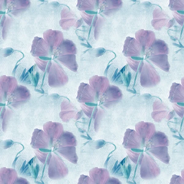 완벽 한 패턴입니다. 꽃으로 지저분한 복고풍 배경. — 스톡 사진