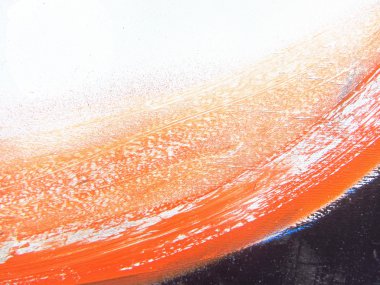 Soyut şablonu. El çizilen fırça konturu arka plan siyah ve turuncu. Model veya site arka plan kullanılabilir