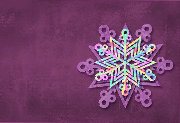 Feliz Natal e feliz ano novo floco de neve feito com triângulos coloridos de fundo. Cartão festivo de Natal . — Fotografia de Stock