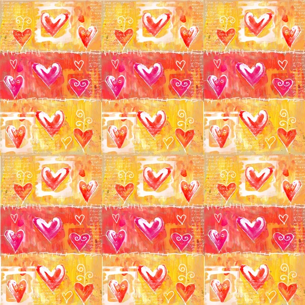Konzept, das Herzvalentine Hintergrund malt. Vintage-Hintergrund. Valentin-Hintergrund. liebe herz design. — Stockfoto