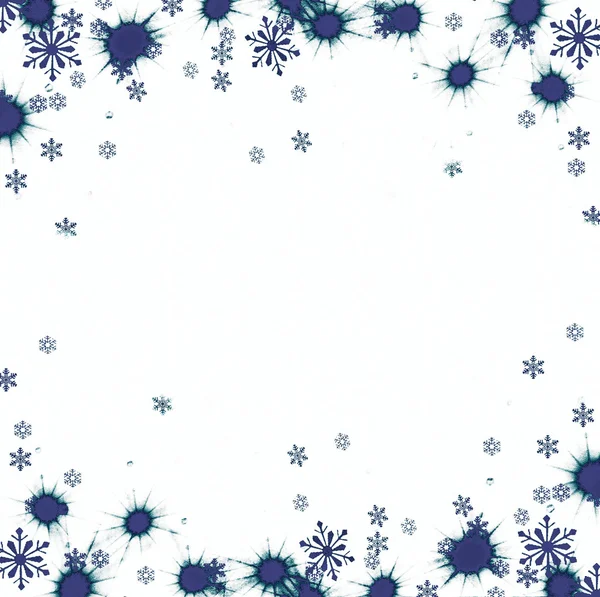 Vackra festliga abstrakt grunge bakgrund med snöflingor och lysande stjärnor. — Stockfoto
