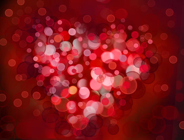 Ein Bokeh-Herz des Valentins. farbenfrohe Form. kann als Valentinskarte, Flyer, Banner, Einladungskarte für die Hochzeit verwendet werden — Stockfoto