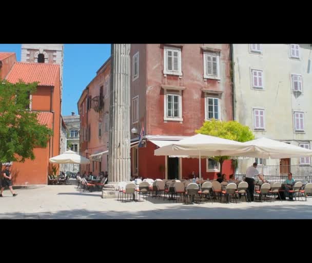 Die römische Säule in zadar, Kroatien — Stockvideo