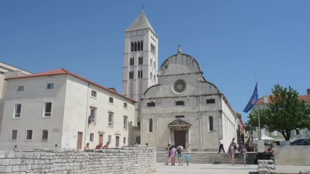 Церковь Святой Марии в Задаре, Хорватия . — стоковое видео