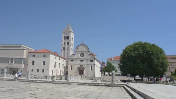 St. Mary's church in Zadar, Croatia. — Stock Video