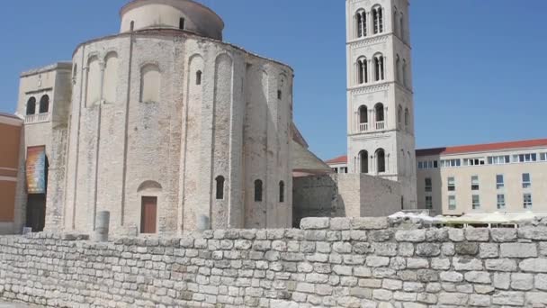 Iglesia de San Donato en Zadar, Croacia . — Vídeo de stock