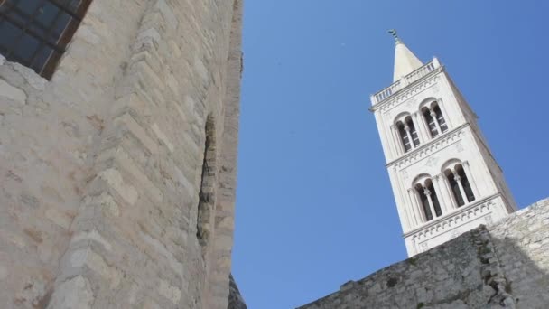 Церковь Святого Доната в Задаре, Хорватия . — стоковое видео