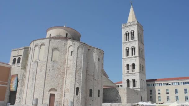 St. Donatus kilise Zadar, Hırvatistan. — Stok video