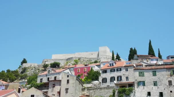 Panorama van Sibenik, Kroatië — Stockvideo