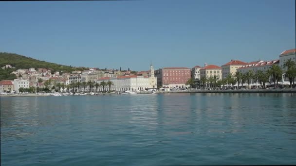 De boulevard van Split, Kroatië — Stockvideo