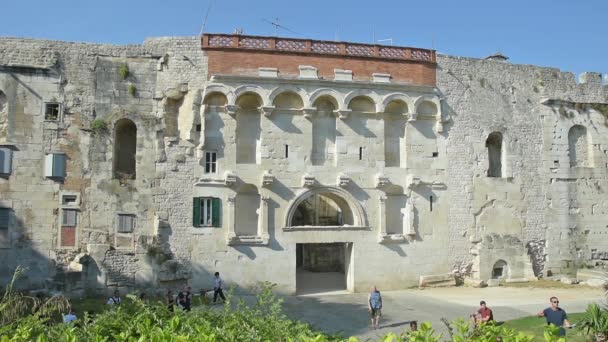 La Porte d'Or du Palais de Dioclétien à Split, Croatie — Video