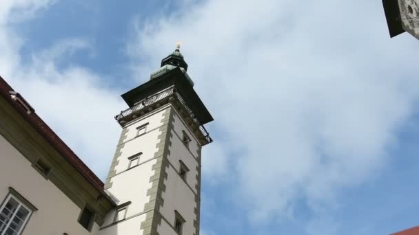 Het Landhaus gebouw in Klagenfurt, Karinthië, Oostenrijk — Stockvideo