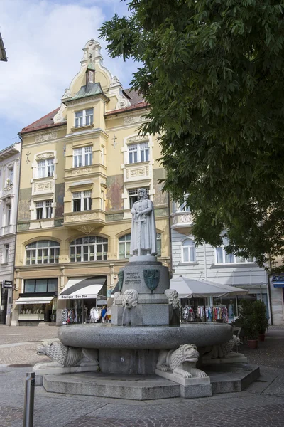 Statue of the Duke Bernhard von Spanheim in Klagenfurt — Stock Photo, Image