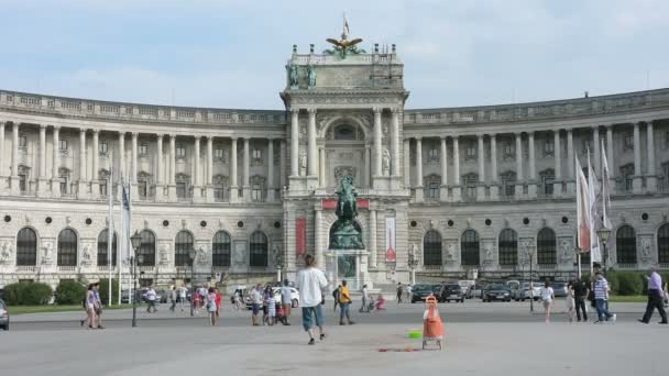 Edificio Neue Burg en Viena — Vídeos de Stock
