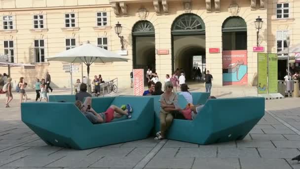 Das Museumsquartier in wien — Stockvideo