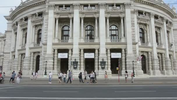 El Burgtheater en Viena, Austria — Vídeos de Stock