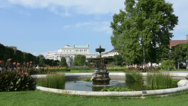 Het Park Volksgarten in Wenen — Stockvideo