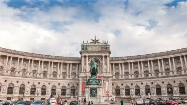 Edificio Neue Burg en Viena — Vídeos de Stock