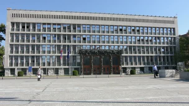 A Parlament palota il Ljubljana — Stock videók