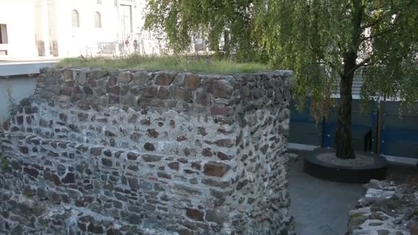 Vieux murs romains à Ljubljana — Video