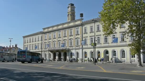 Bahnhof von Ljubljana — Stockvideo