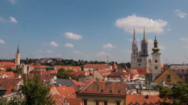 Zagreb şehrin panoramik görünüm