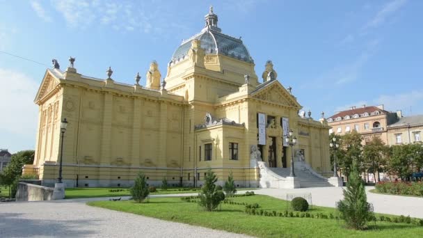 Museo del Pabellón de Arte en Zagreb — Vídeos de Stock