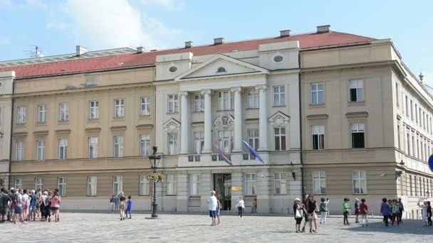 O Parlamento da Croácia em Zagreb — Vídeo de Stock