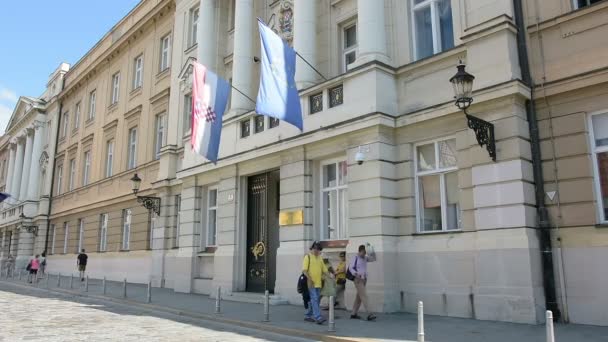 El Parlamento de Croacia en Zagreb — Vídeos de Stock