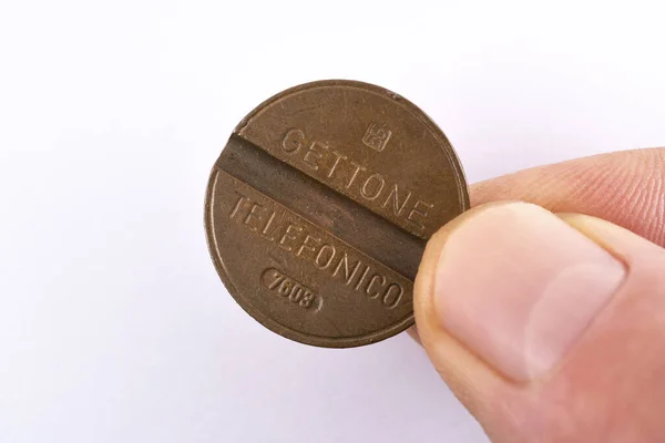 İtalyan ankesörlü telefonlar için eski bir telefon jetonu