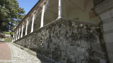 Udine, İtalya. 11 Şubat 2020. Şatonun tepesindeki Lippomano kütüğü.